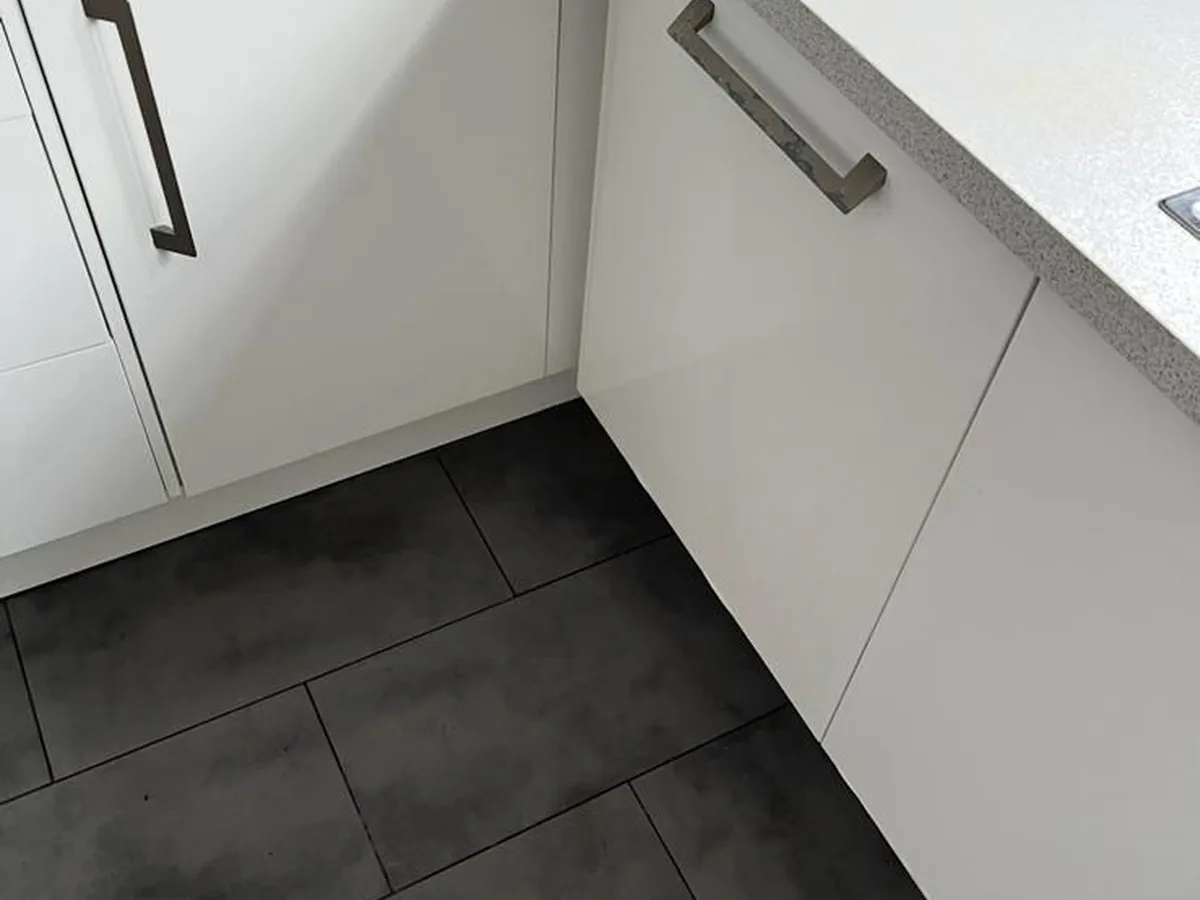 Bathroom floor after cleaning